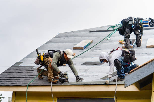 Professional Gutter Installation technician working in Pedro, OH